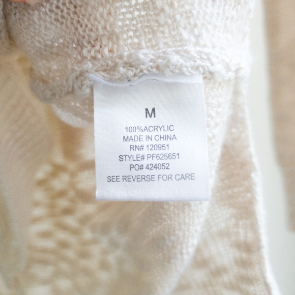 Pink Rose Cream, Pink, Navy Sweater Size Medium - Picture 9 of 9